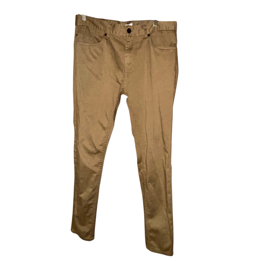 Zara Mens Skinny Fit Tan Chino Pants Size 32 Measures 34x30‎